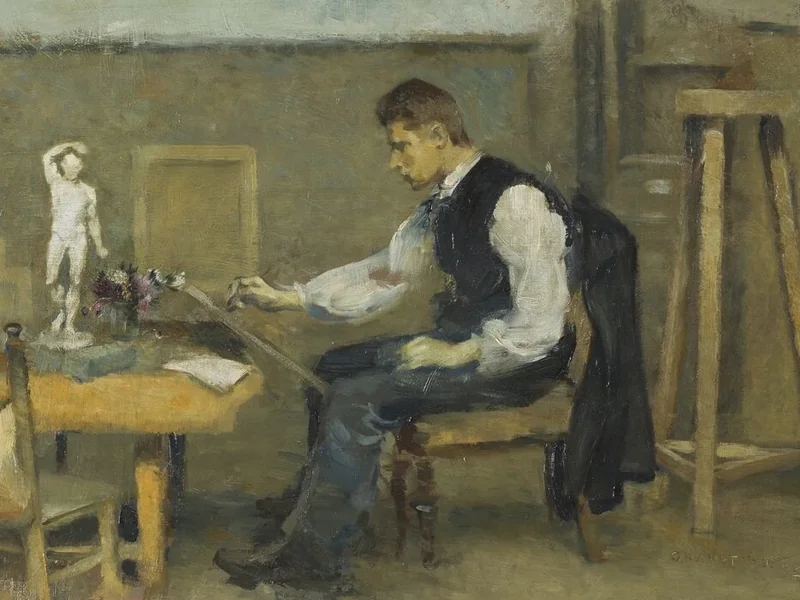 1866-Otto Alexis Holmstrom - Un uomo che disegna